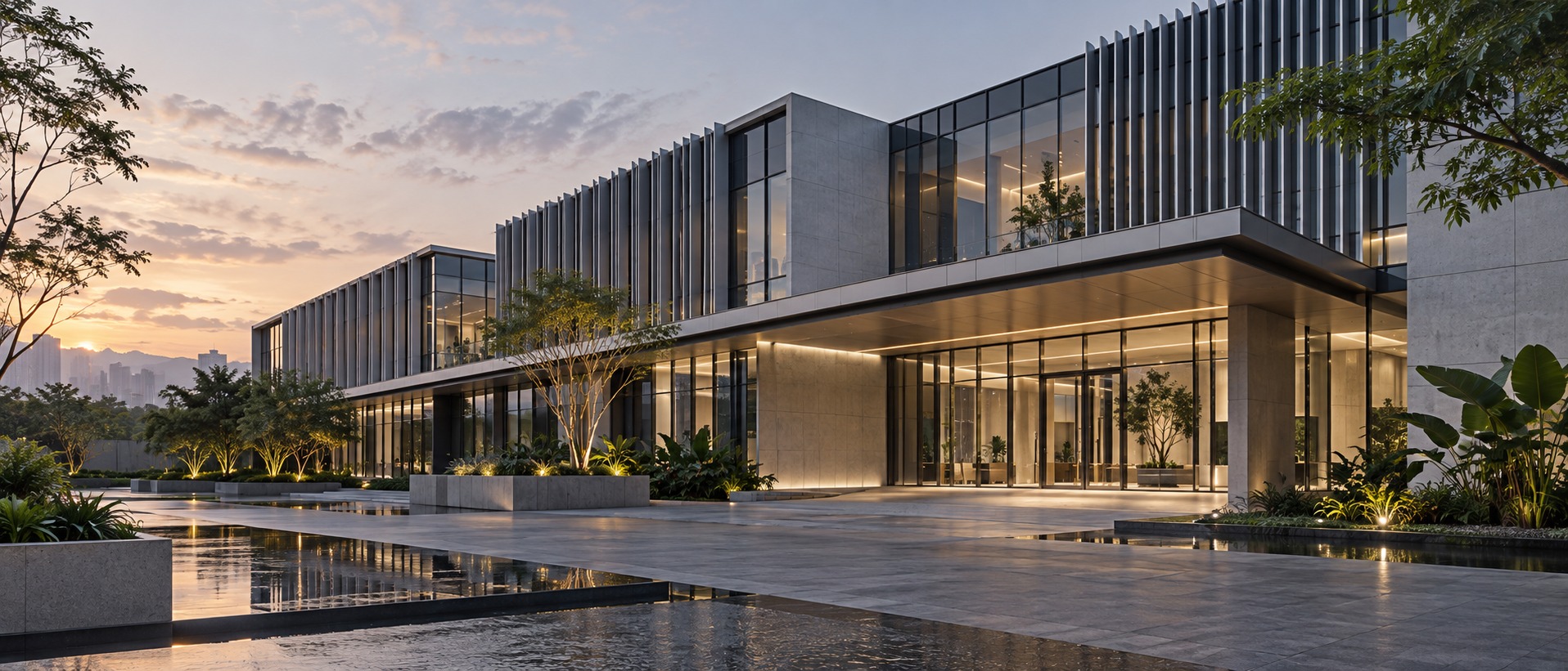 Modern research building exterior, an architectural concept placeholder; not the building at Qidoo's registered contact address