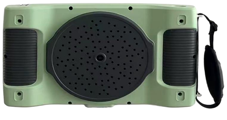 T1000 acoustic imager, showing its microphone array and handheld grips